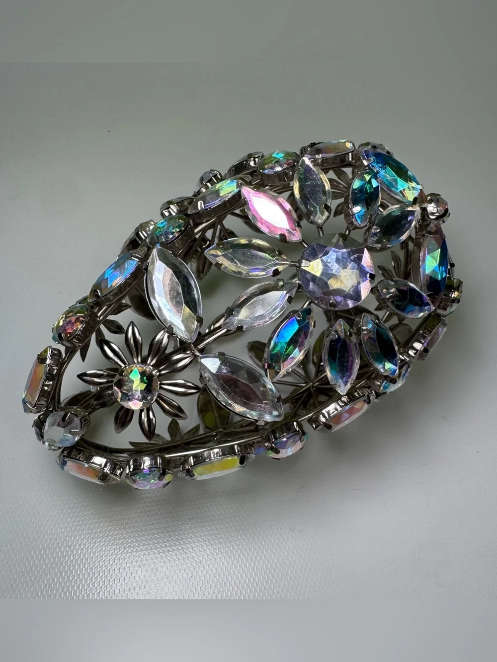 Pier 1 vintage rare rhinestone egg ornament borealis